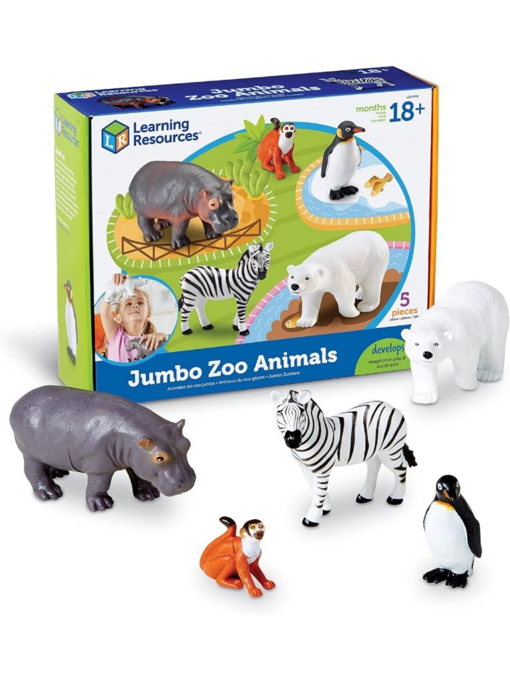 Jumbo Zoo Animal Figures for Kids | Educational Playset for Learning & Fun